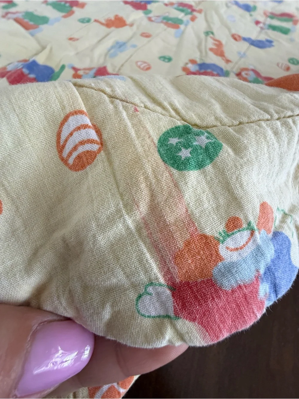Vintage Clown Baby Quilt Nursery Crib Blanket Lap Quilt 29x39 Circus Theme